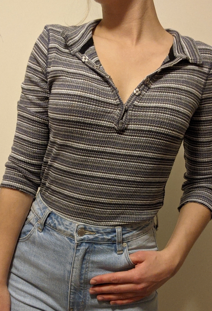 We the Free Striped Thermal Top